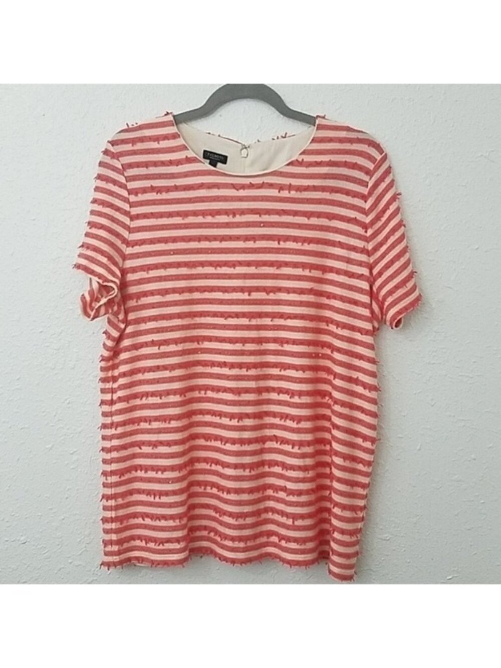 𝅺talbots 1XP striped blouse sequin ruffled stripes